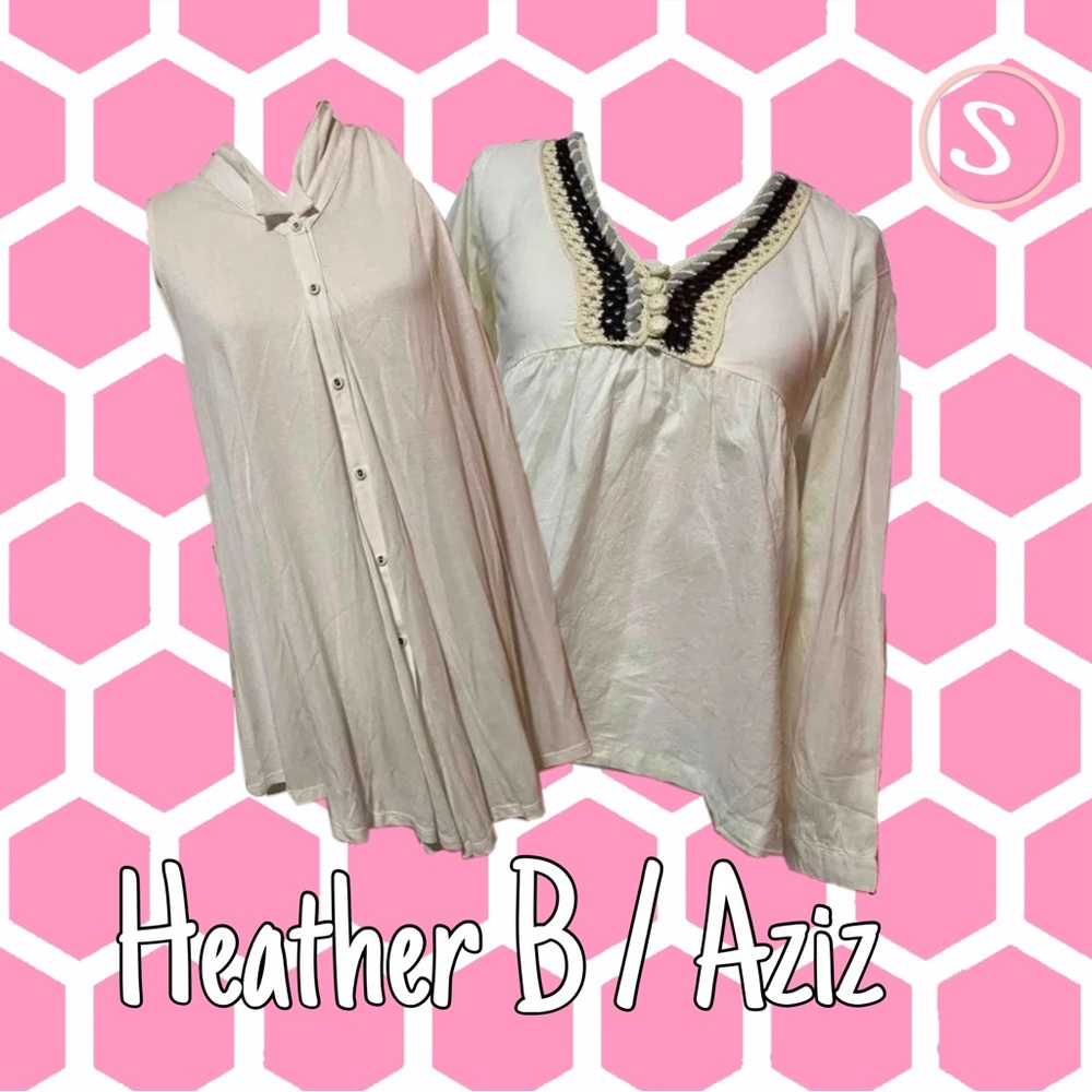 2x1 Womans blouse modern tops brand Heather B. & Aziz